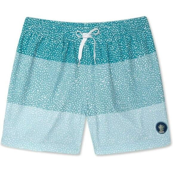 Chubbies NEW Men's The Whale Sharks Classic Swim Trunks Turquoise Size XXL - Picture 1 of 11